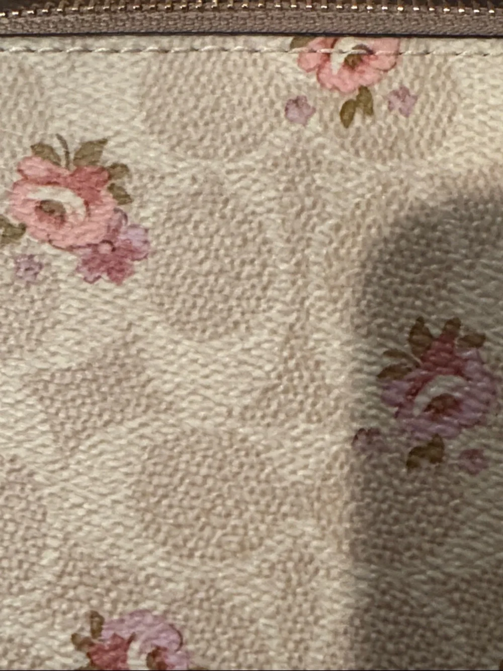 Coach Pink Floral Signature Zip Wristlet Pouch - Picture 4 of 5